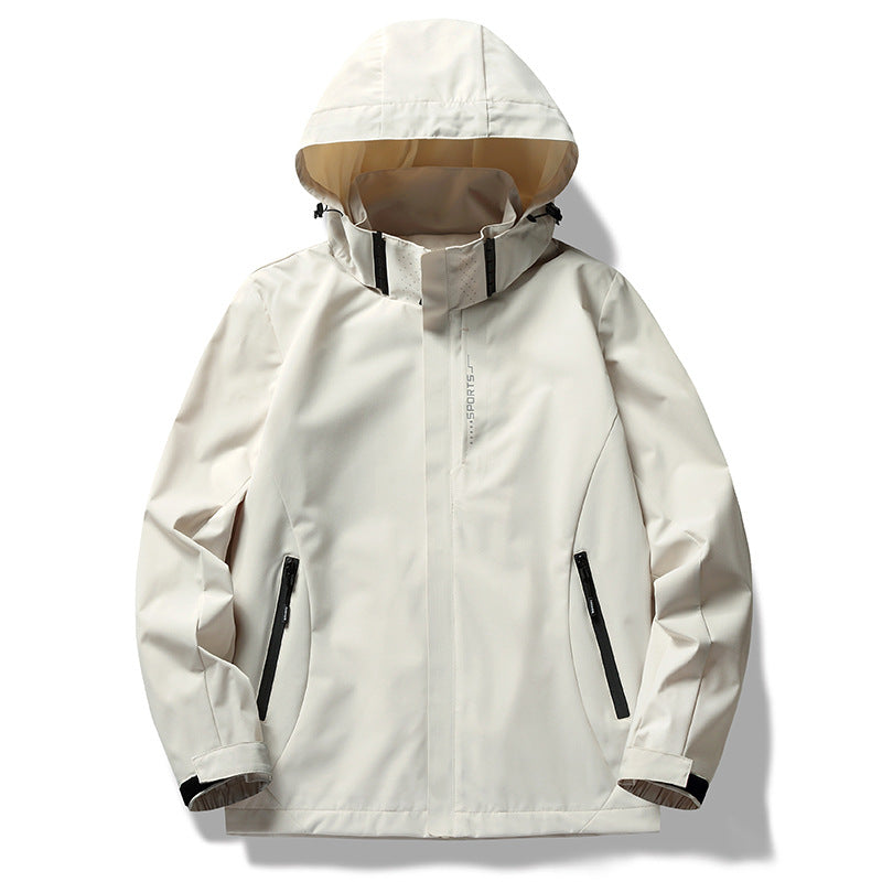 Damen wetterfeste Funktionsjacke mit verstellbarer Kapuze und atmungsaktiven Materialien Krohn-e