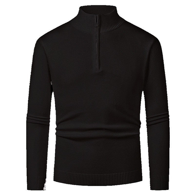 Herren Pullover mit halbem Reißverschluss und modernem Stehkragen Krohn-e