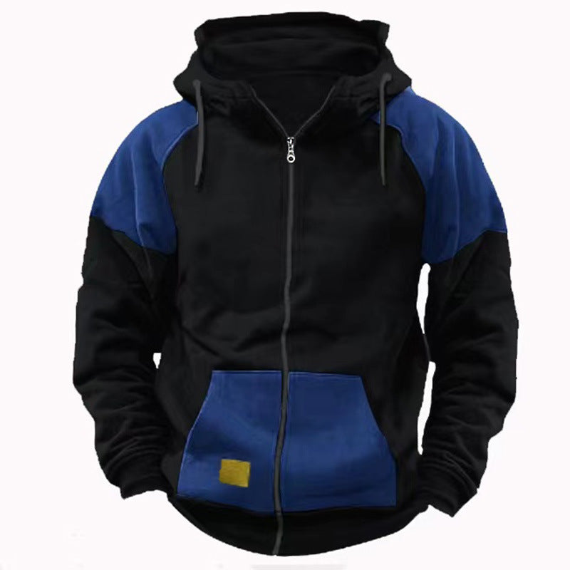 Herren sportliche Kapuzenjacke mit modischen Kontrastdetails Krohn-e