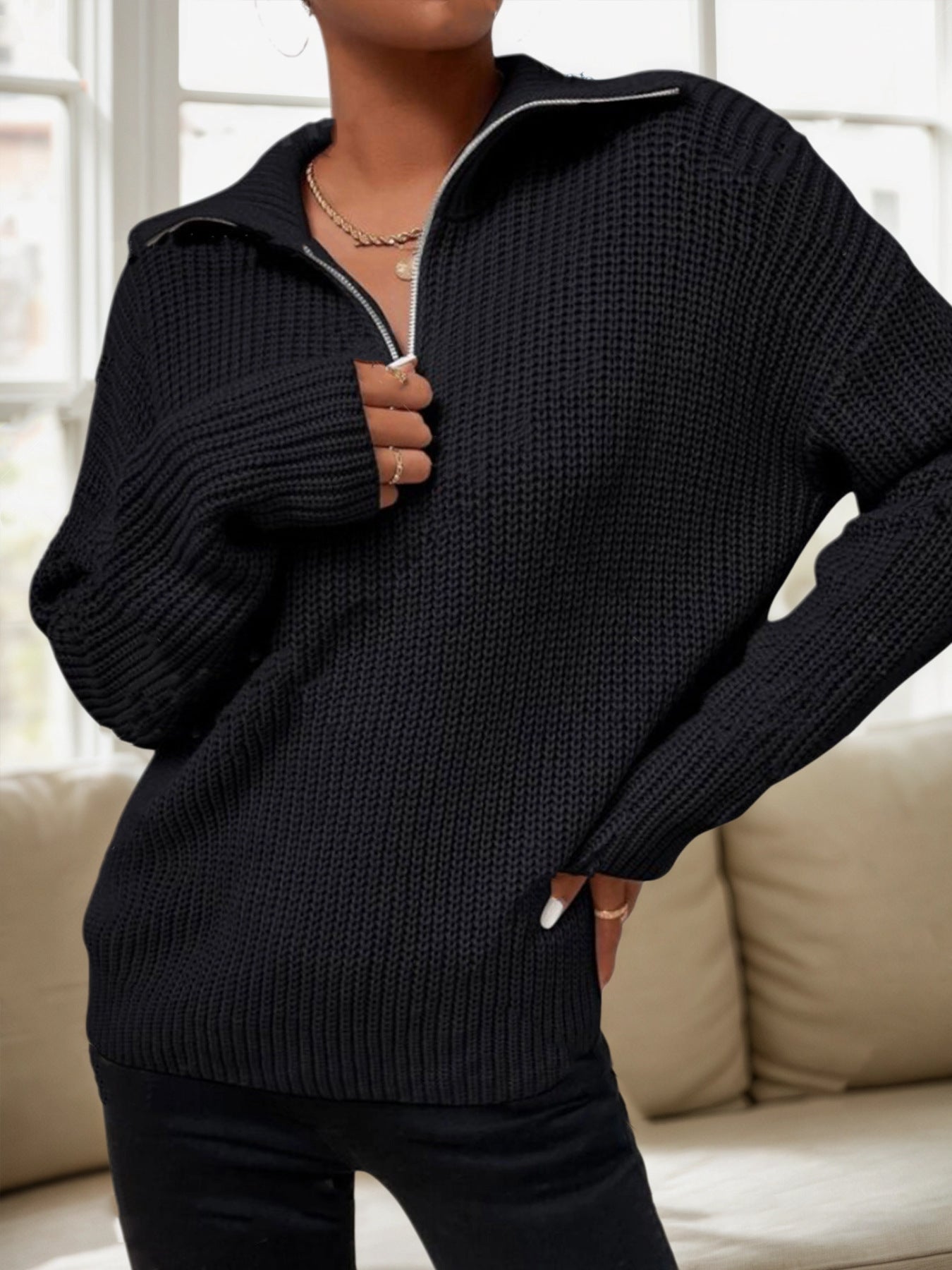 Damen lockerer Strickpullover Krohn-e