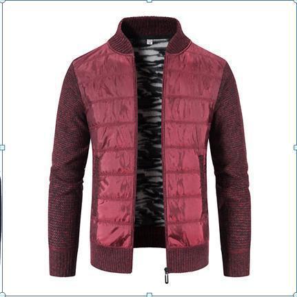 Herren Casual Übergangsjacke mit gestepptem Design und Strickdetails Krohn-e