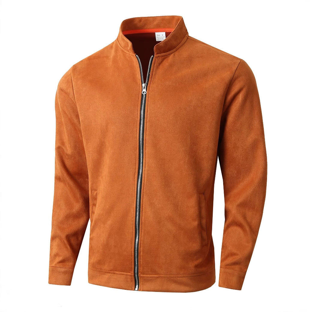 Herren Fleecejacke mit modernem Stehkragen und weichem Innenfutter Krohn-e