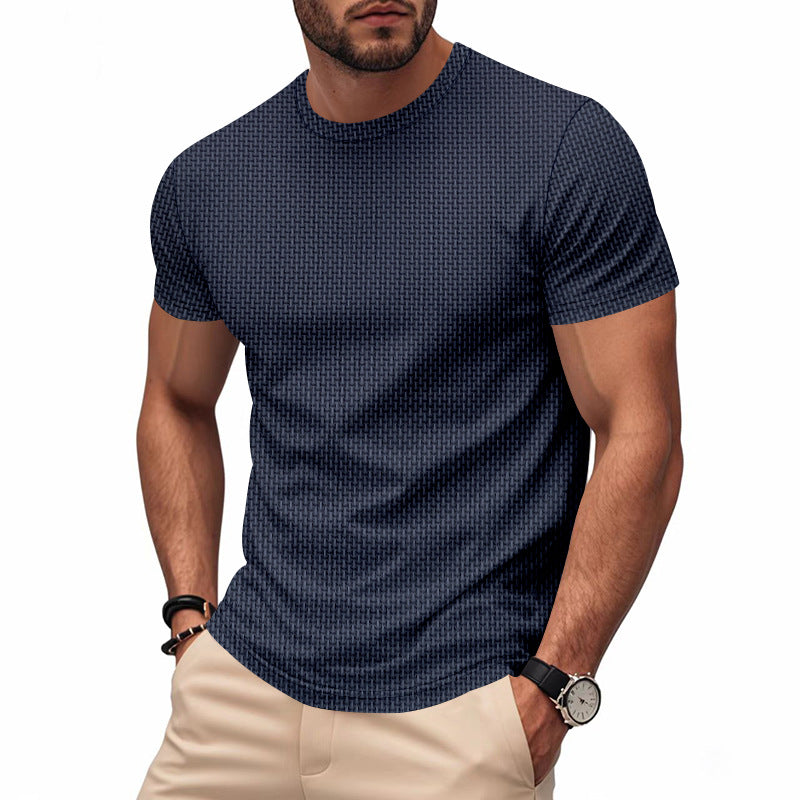Herren Kurzarm T-Shirt mit strukturiertem Design und atmungsaktiver Baumwolle Krohn-e