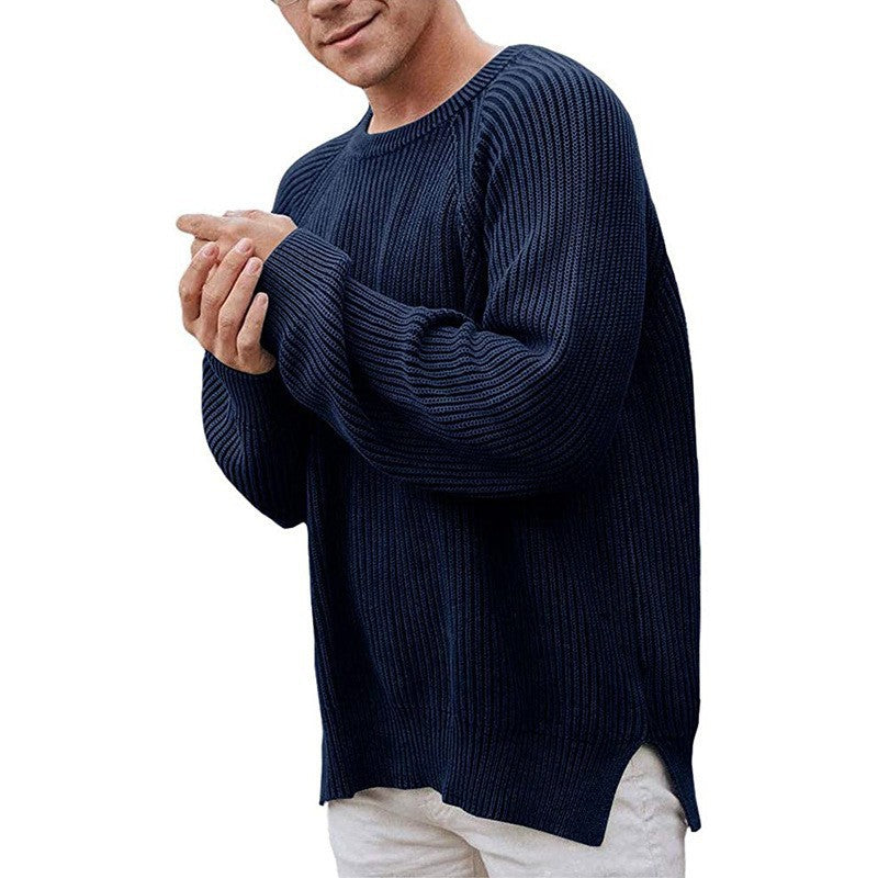 Herren eleganter Strickpullover mit strukturiertem Design und modernem Schnitt Krohn-e