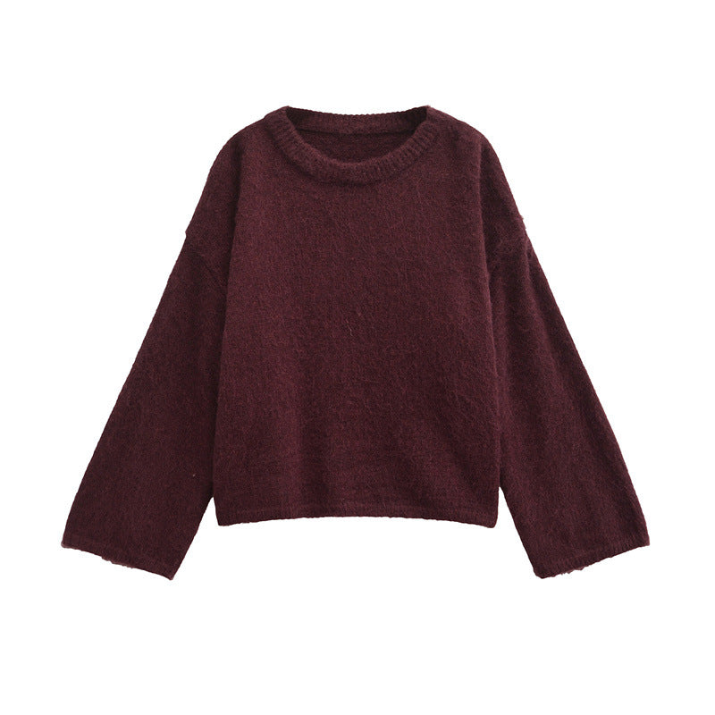 Damen Grobstrickpullover mit lässigem Schnitt und weitem Rundhalsausschnitt Krohn-e