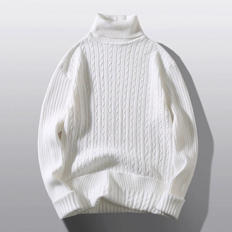 Damen Strickpullover mit hohem Kragen und Rippenmuster Krohn-e
