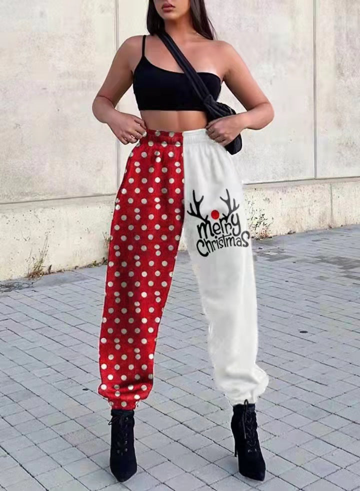 Damen Freizeithose mit lustigem Schneemann-Design Krohn-e
