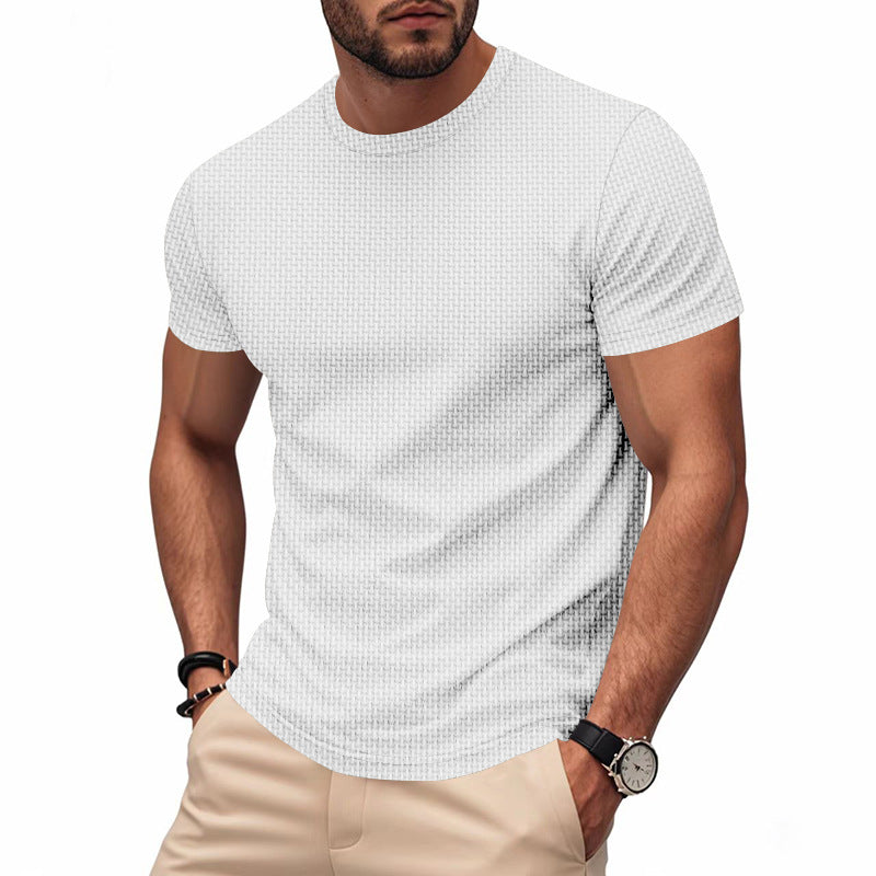 Herren Kurzarm T-Shirt mit strukturiertem Design und atmungsaktiver Baumwolle Krohn-e