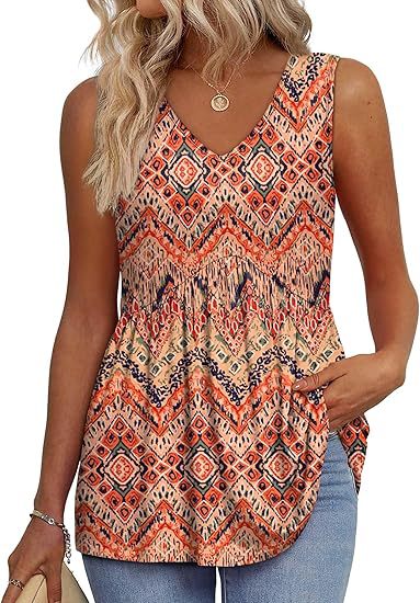 KROHN-E Damen Casual Top Ärmellos Relaxed Fit Vielseitig
