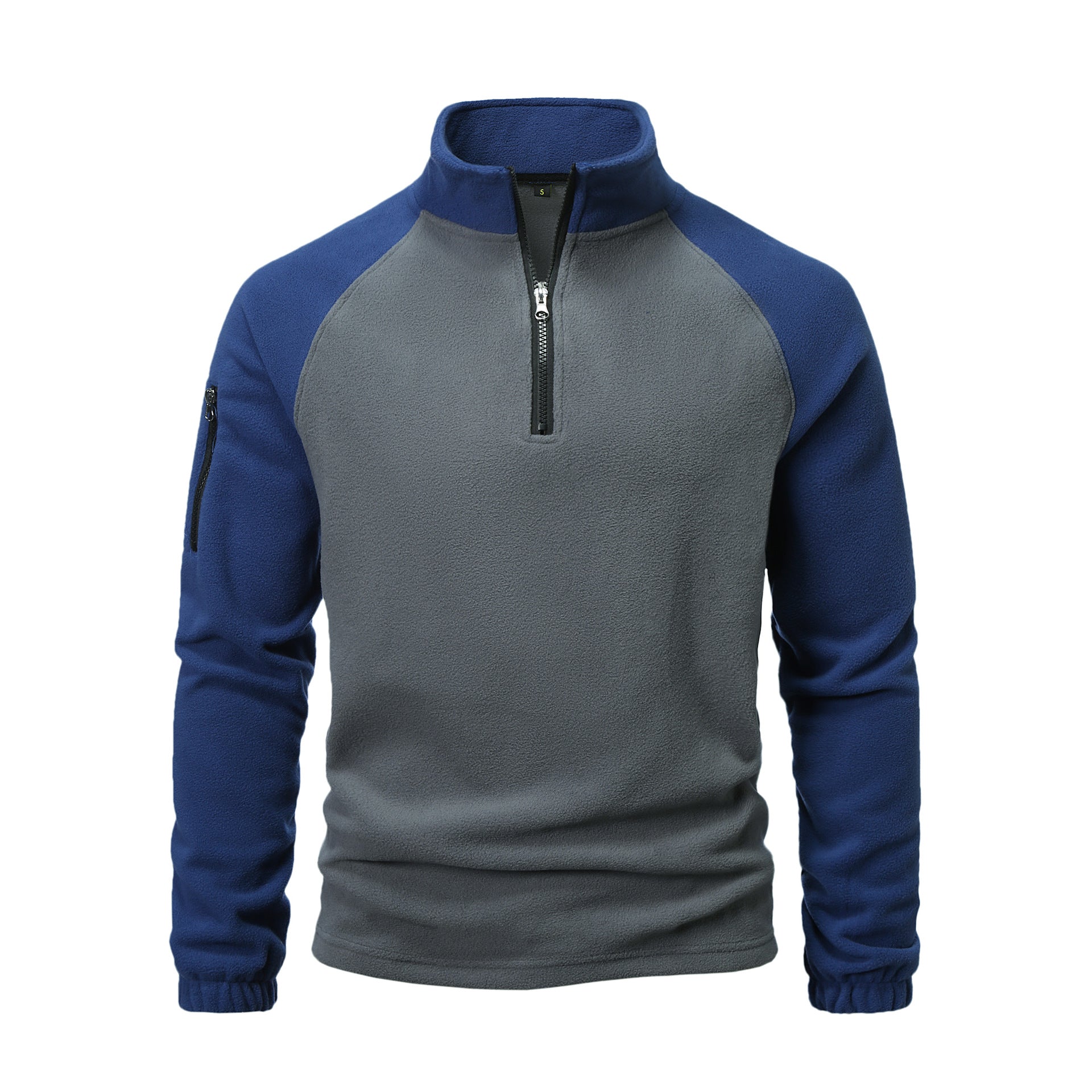Herren Fleece-Pullover mit halbem Reißverschluss und praktischem Taschen-Design Krohn-e
