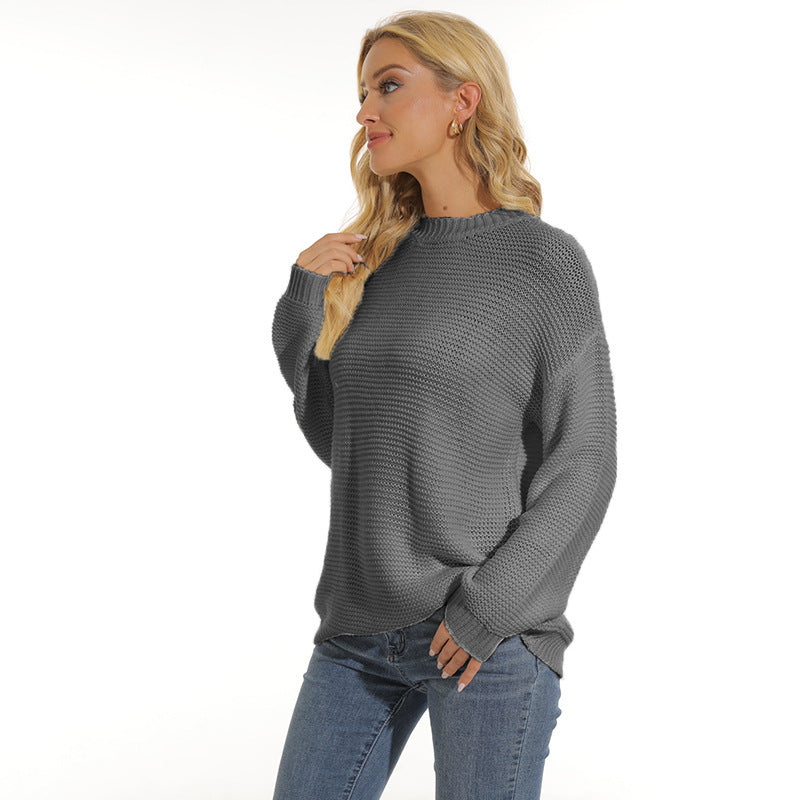 Damen Pullover mit strukturiertem Maschenmuster und bequemem Schnitt Krohn-e