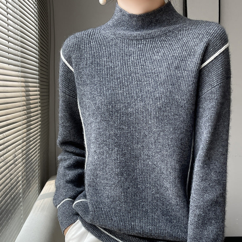 Krohn-e | Eleganter schlichter Rollkragenpullover