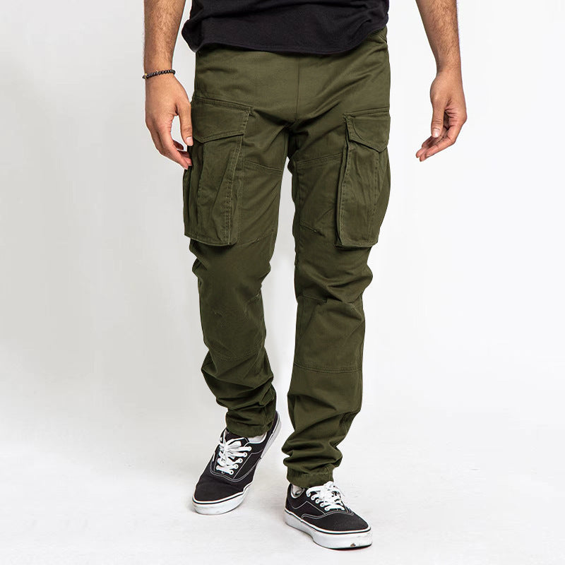 Herren modische Cargo-Hose mit multifunktionalen Taschen und elastischem Bund Krohn-e