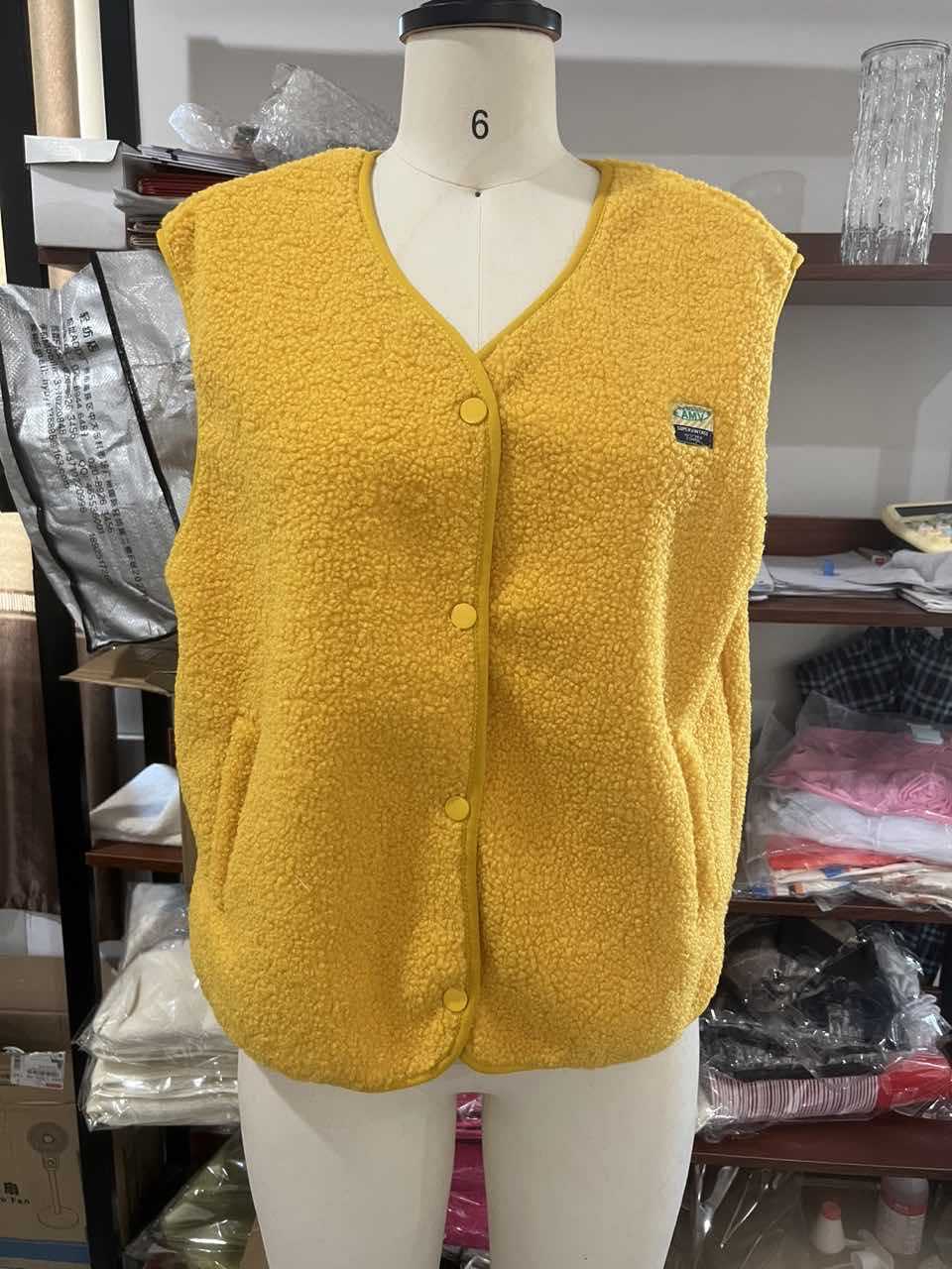 Damen Weiche und lässige Teddyweste mit seitlichen Taschen Krohn-e