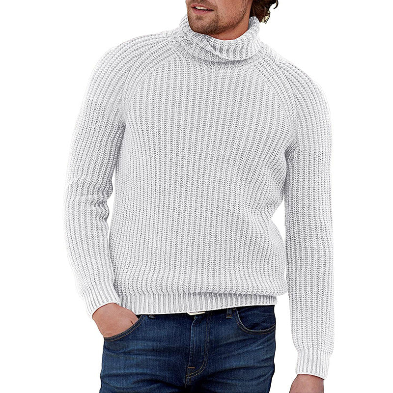 Herren Grobstrick Pullover mit hohem Kragen Krohn-e