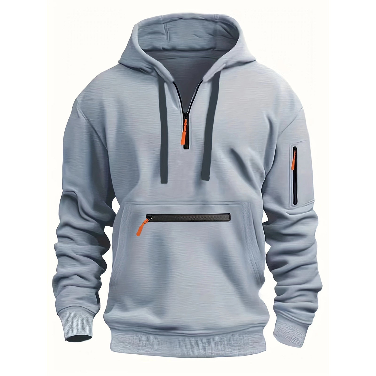 Herren praktischer Zip-Hoodie mit reflektierenden Details und verschiedenen Taschen Krohn-e