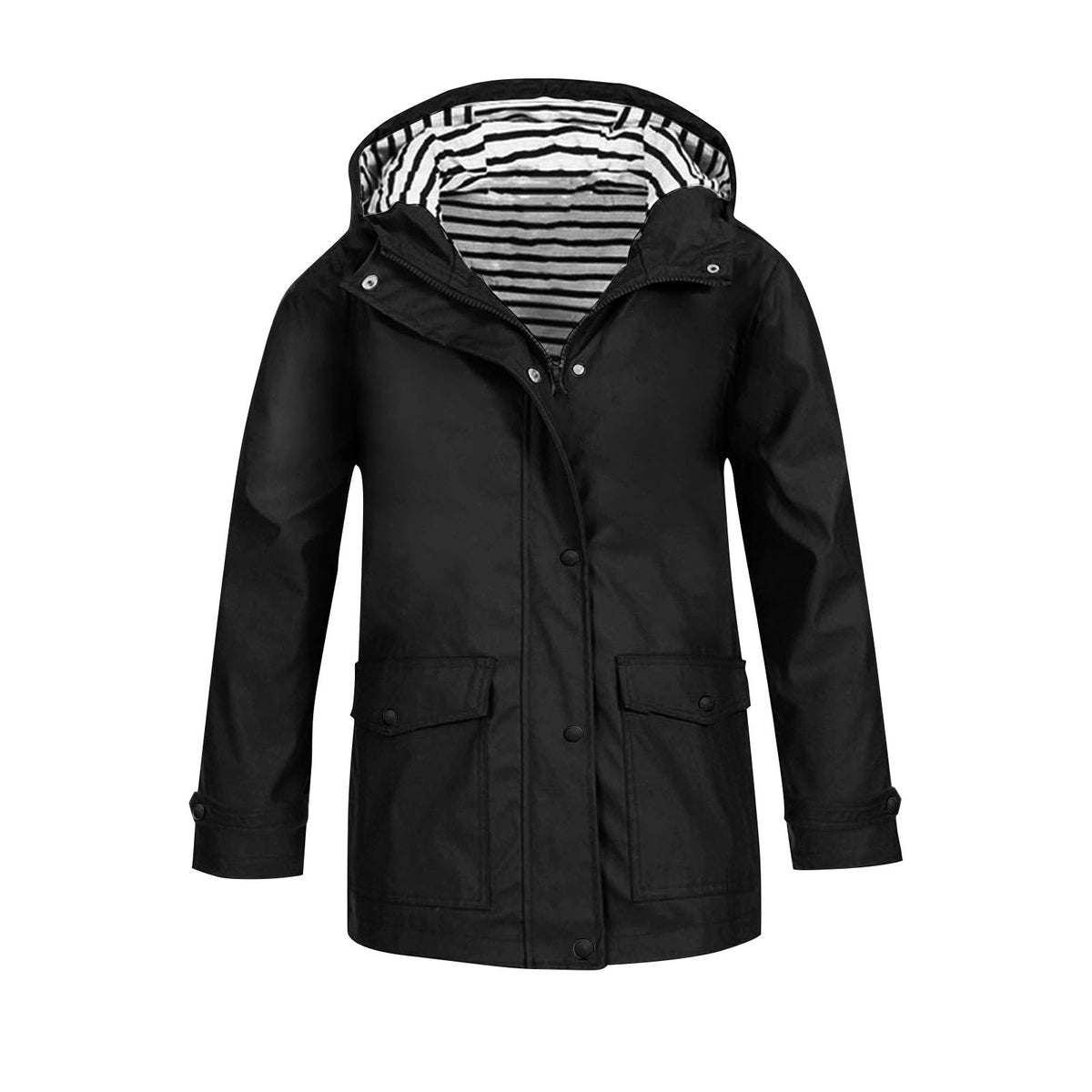 Damen wetterfeste Parkajacke mit praktischen Taschen und verstellbarem Kapuzenkragen Krohn-e