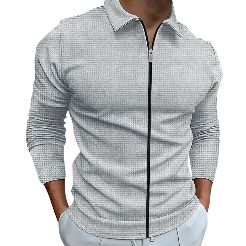 Herren Funktionspullover mit Reißverschluss und strukturiertem Design Krohn-e