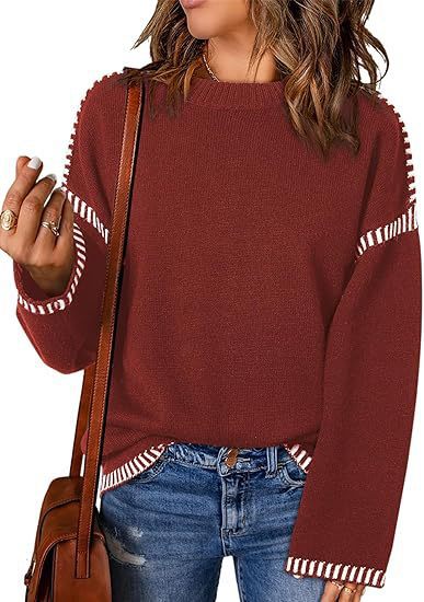Damen modischer Pullover mit strukturiertem Material und streifenförmigen Details Krohn-e