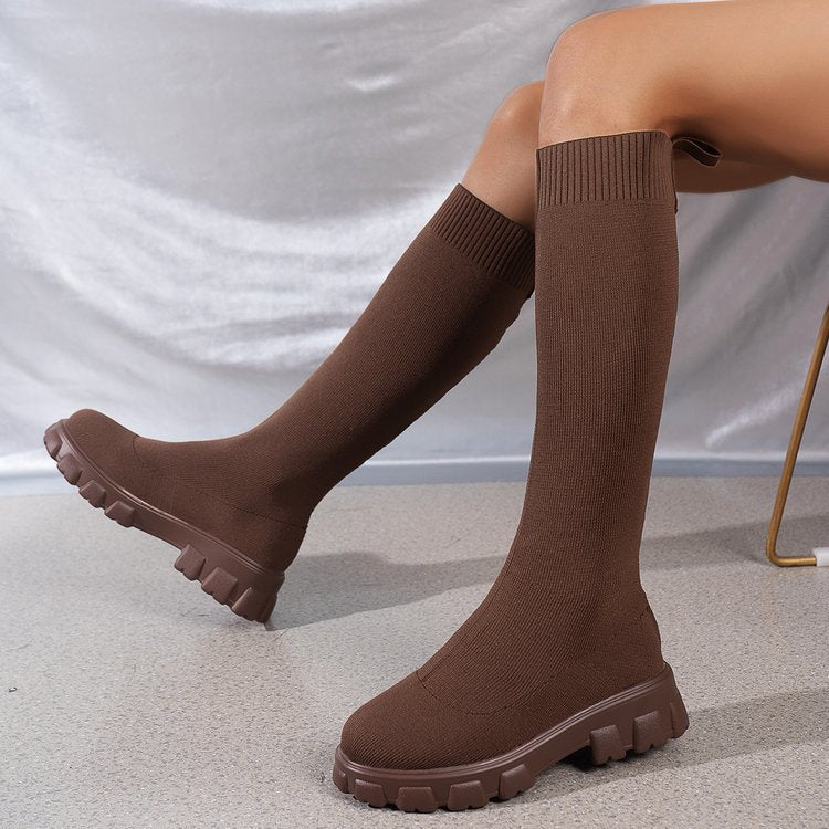 Damen modische strumpfartige Stiefel mit rutschfester Sohle Krohn-e