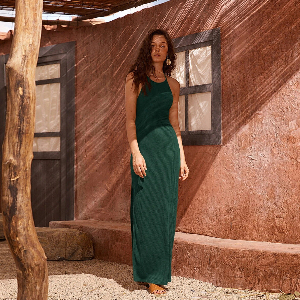 Fließender langer Rock mit einfach verstellbarem Träger von Fudus