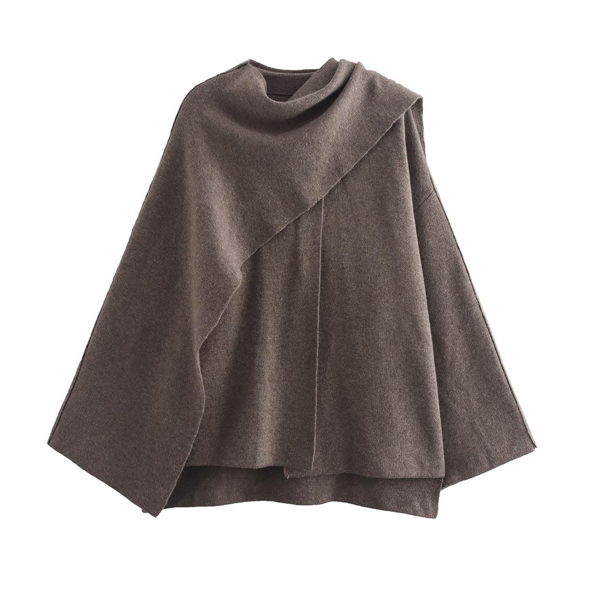 Damen modischer Umhangpullover aus weichem Material Krohn-e