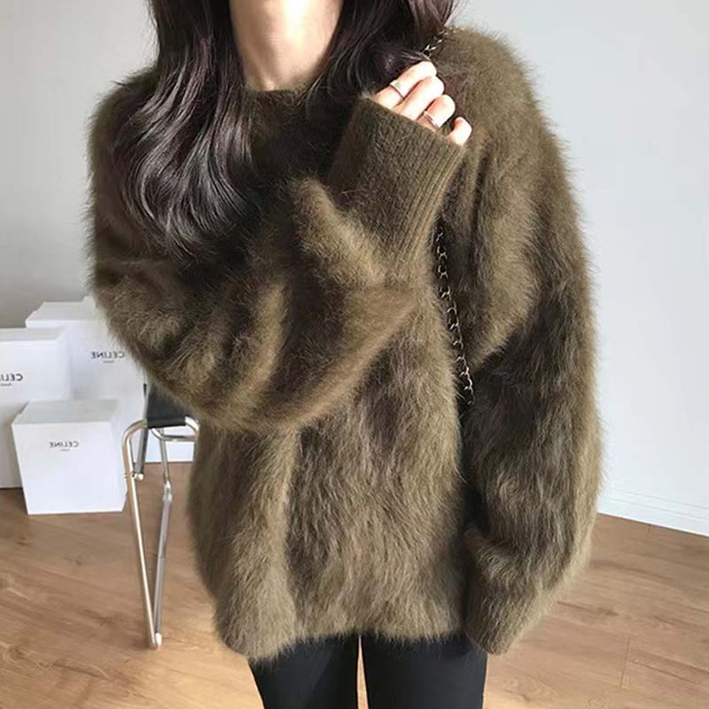 Krohn-e | Weicher Strickpullover Mohair Luxuriöser Komfort