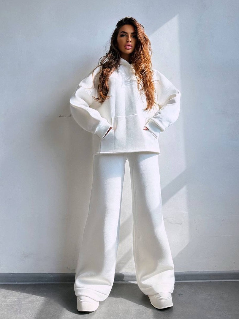 Damen Cooles Oversized Hoodie und weite Freizeithose Krohn-e