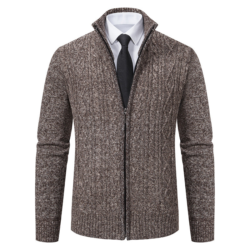 Herren Strickjacke mit hohem Kragen und Reißverschluss Krohn-e