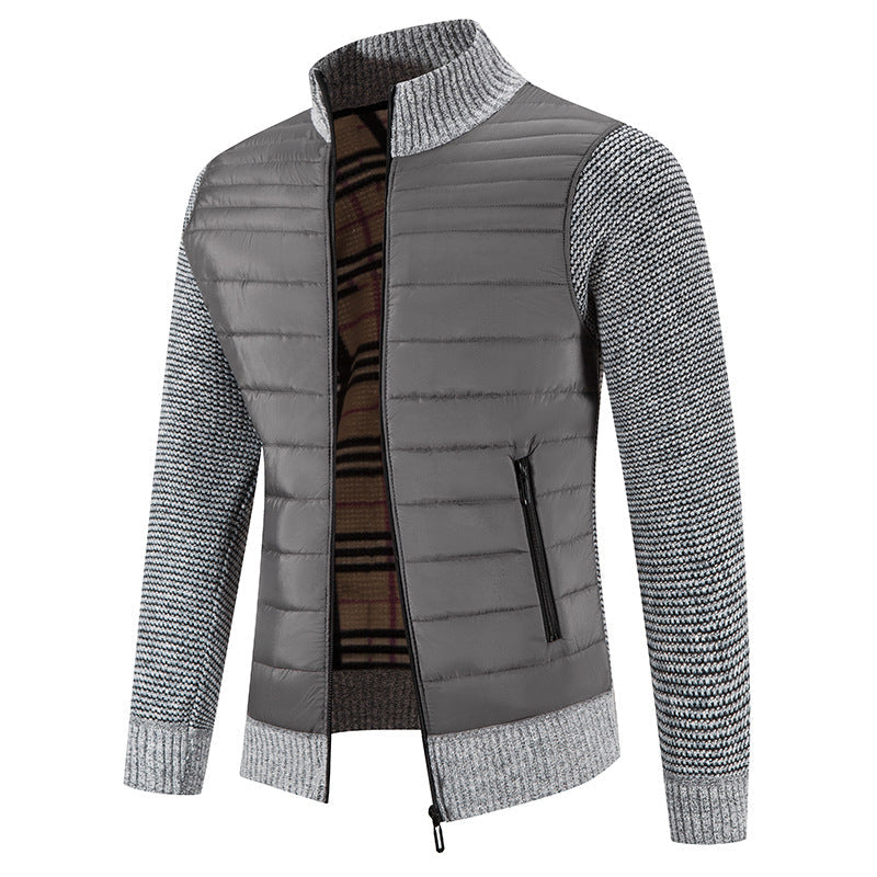 Herren lässige Steppjacke mit Strickärmeln Krohn-e