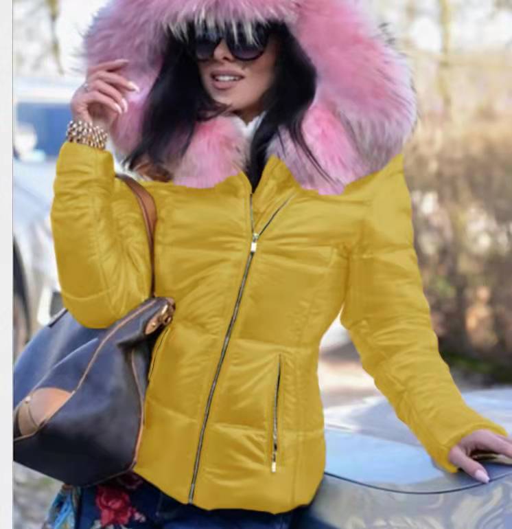 Damen Steppjacke mit luxuriösem Fellkragen und praktischen Taschen Krohn-e