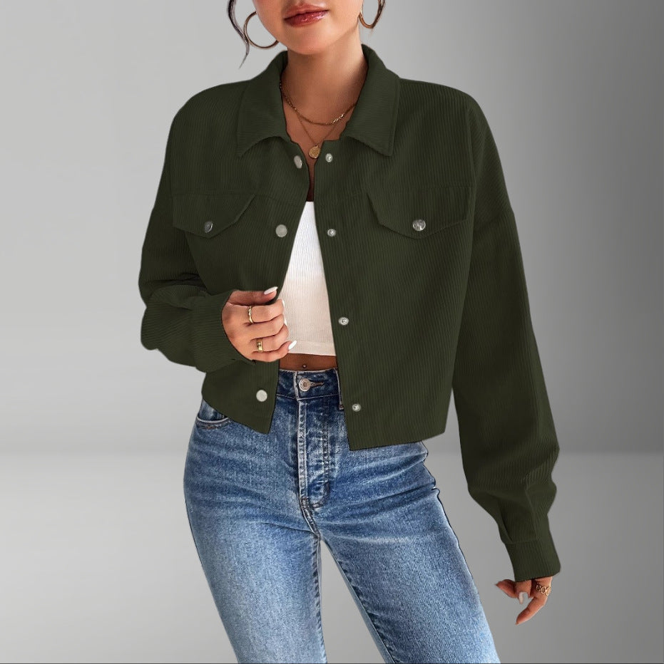 Damen Kurzjacke aus cordartigem Material Krohn-e