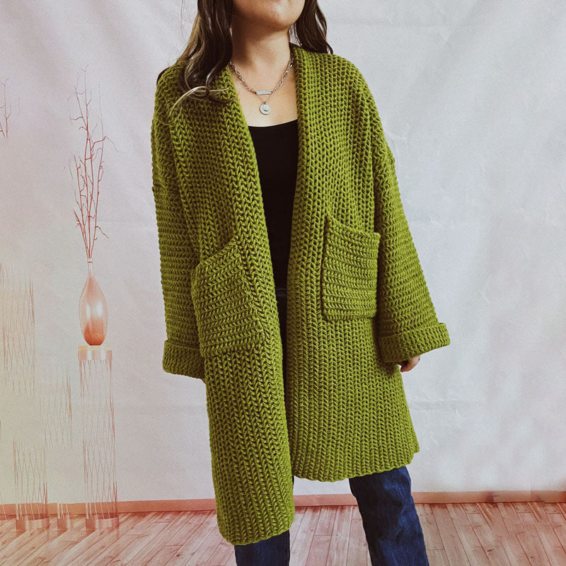 Krohn-e | Einfarbige Strickjacke