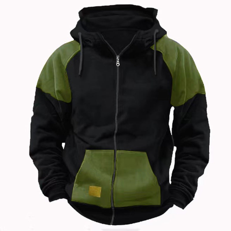 Herren sportliche Kapuzenjacke mit modischen Kontrastdetails Krohn-e