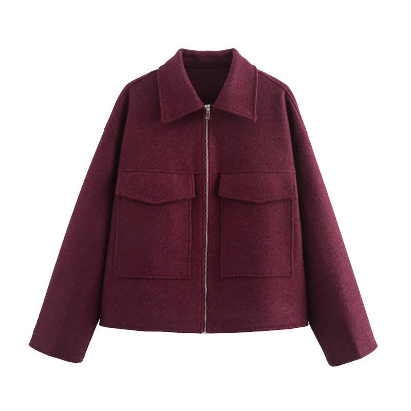 Damen stylische und funktionale Wolle-Jacke Krohn-e