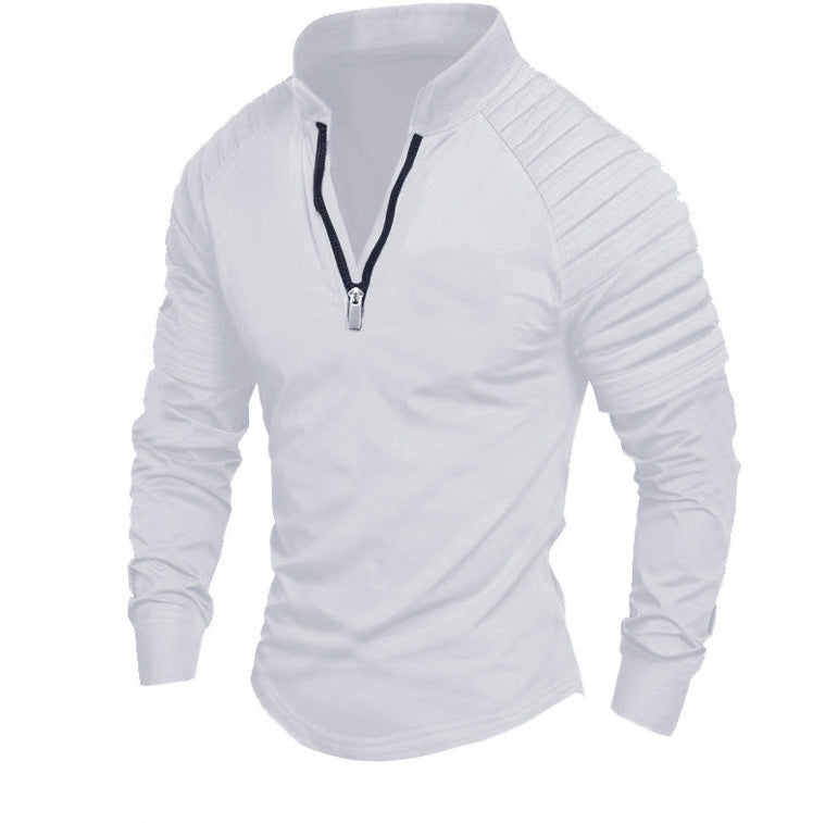 Herren Sportliches Langarmshirt mit halblangem Reißverschluss Krohn-e