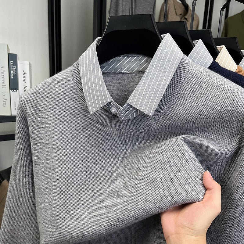 Damen Strickpullover mit integriertem Hemdkragen Krohn-e
