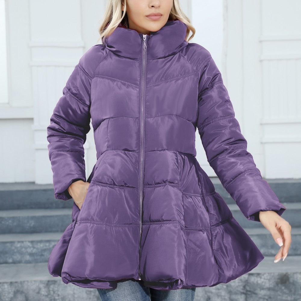 Damen gesteppte Winterjacke mit hochschließendem Kragen Krohn-e