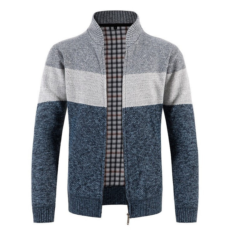 Herren Strickjacke mit strukturiertem Design und modernem Kragen Krohn-e