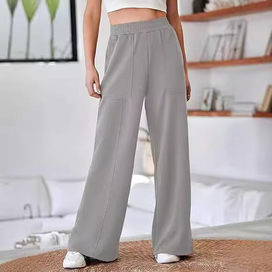 Damen Bequeme und stilvolle Freizeit-Hosen mit elastischem Bund und praktischen Taschen Krohn-e