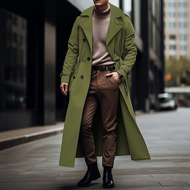 Herren eleganter, minimalistischer Langmantel Krohn-e