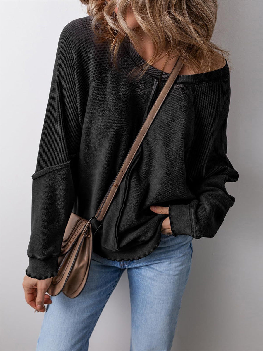 Damen lässiger Pullover mit weitem Ausschnitt Krohn-e