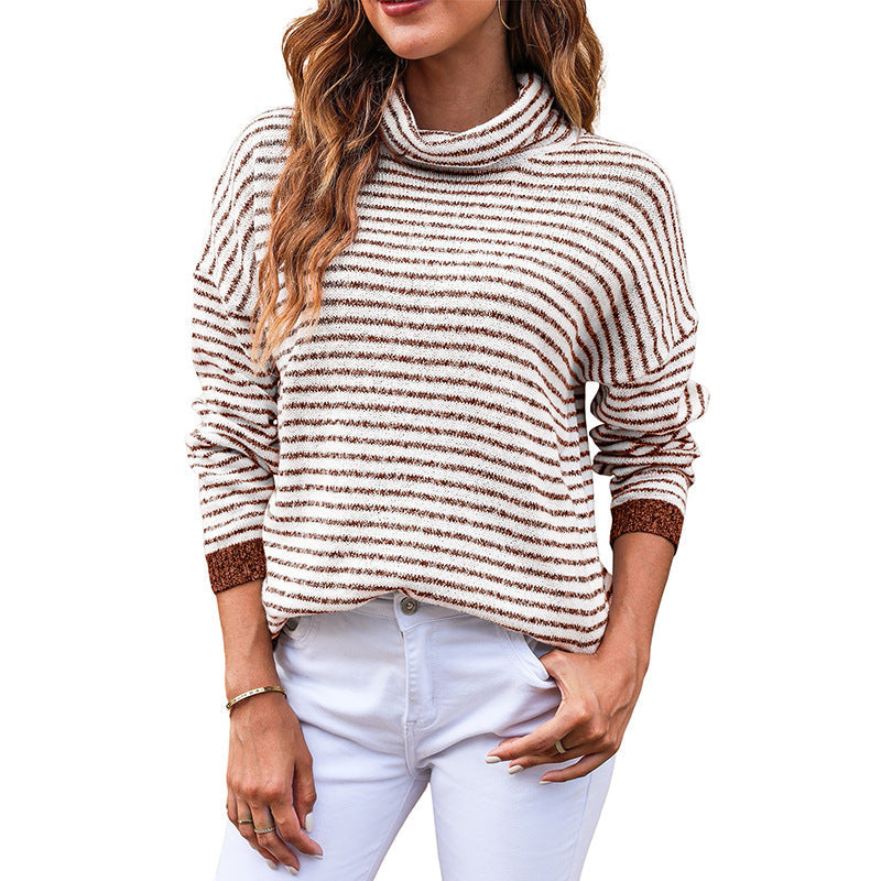 Krohn-e | Wollmischung Damen Rollkragenpullover mit Langen Ärmeln