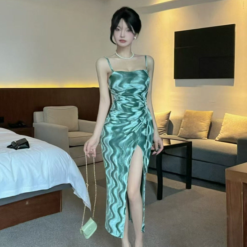 Auffälliges Bodycon-Kleid mit Farbblockstreifen von Fudus