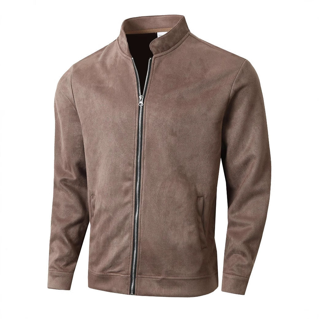 Herren Fleecejacke mit modernem Stehkragen und weichem Innenfutter Krohn-e