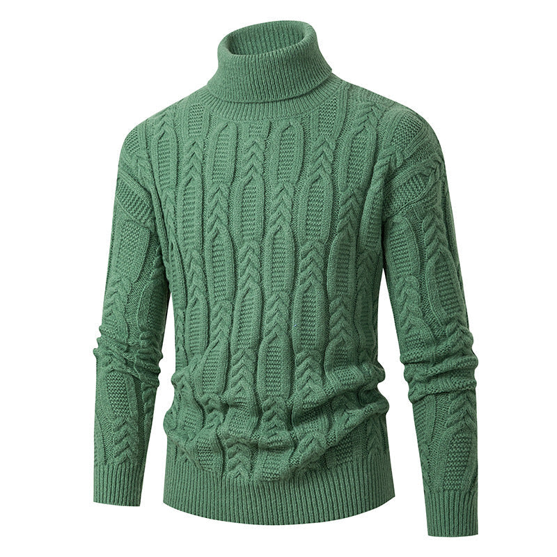 Herren Hochwertiger Rollkragenpullover mit Strukturmuster Krohn-e