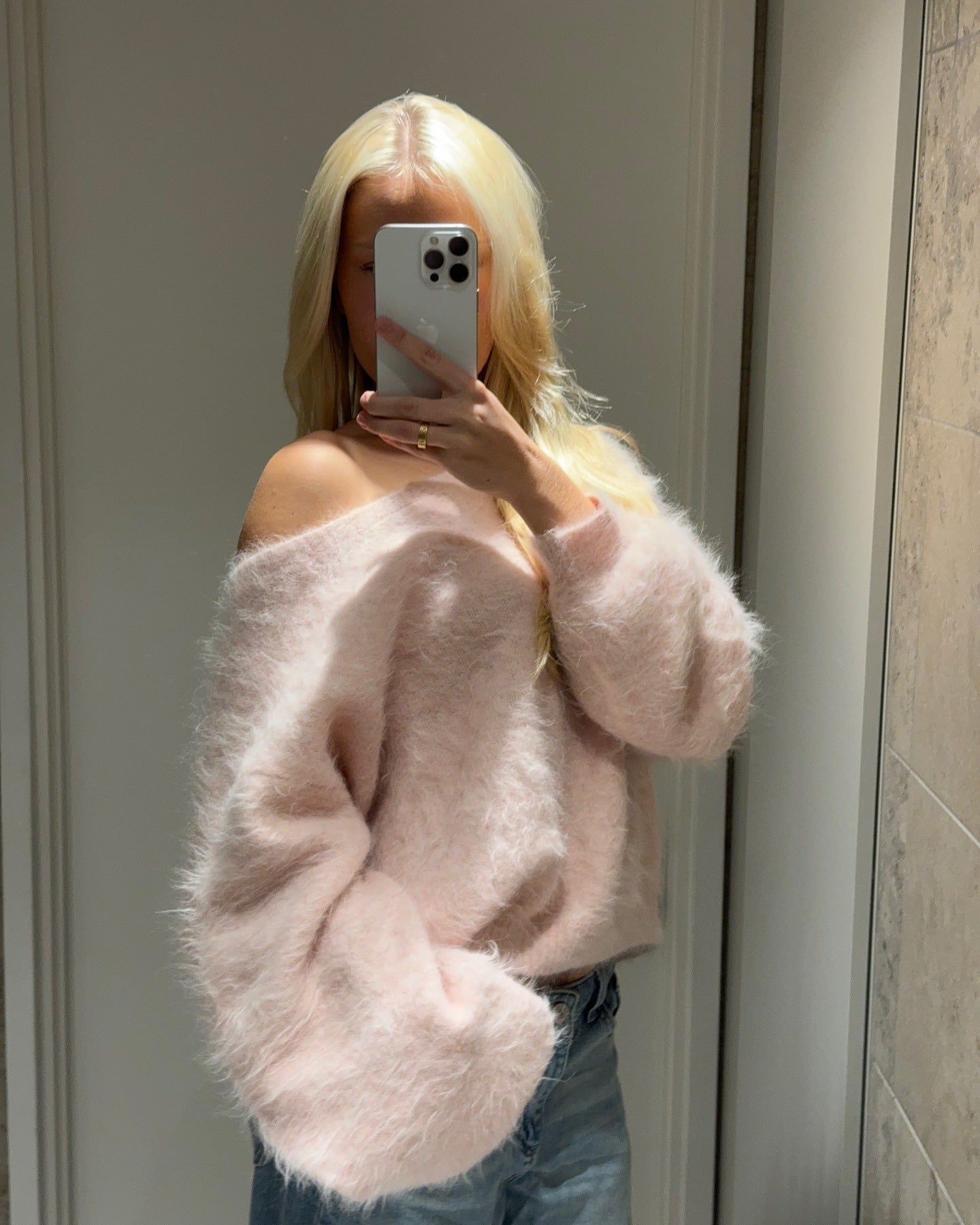Damen Weicher Pullover aus Mohair-Mix mit oversized Ärmeln Krohn-e