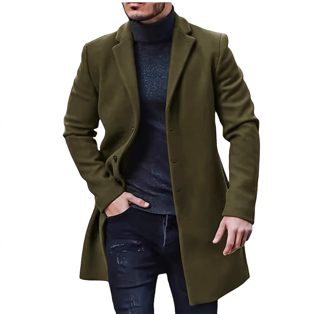 Herren eleganter Wollmantel mit schmalem Schnitt Krohn-e