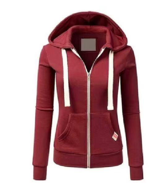 Damen sportliche Kapuzenjacke mit durchgehendem Reißverschluss und praktischen Taschen Krohn-e