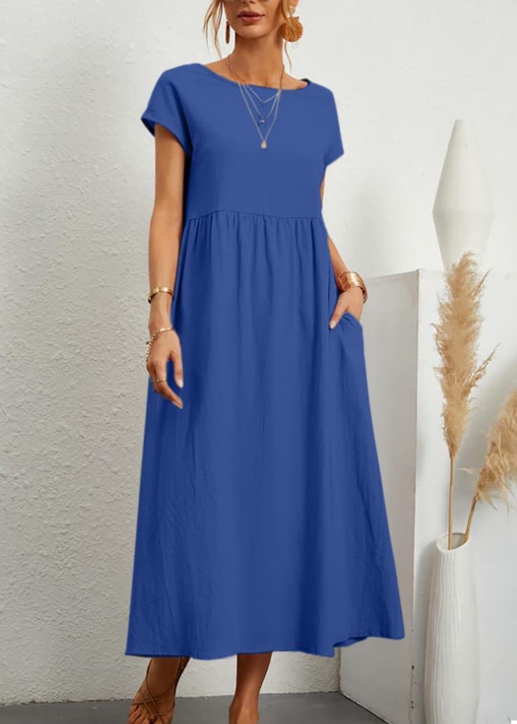 Damen Maxikleid aus leichtem, luftdurchlässigem Stoff Krohn-e